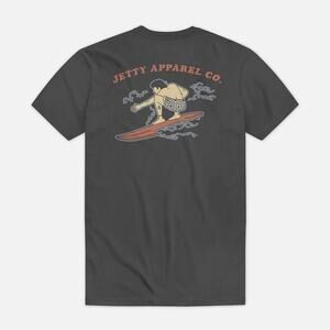 Jetty Dude Tee Shirt Apparel Men’s S Charcoal Black Gray